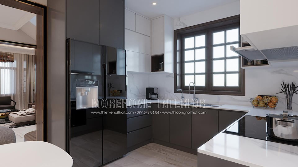 Trang trí nội thất phòng bếp nhỏ với các thiết bị bếp hiện đại Thiết kế phòng bếp, tủ bếp đẹp