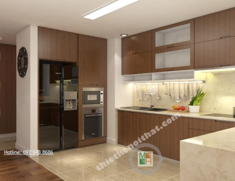 Thiết kế phòng bếp chung cư theo phong cách hiện đại Thiết kế phòng bếp, tủ bếp đẹp